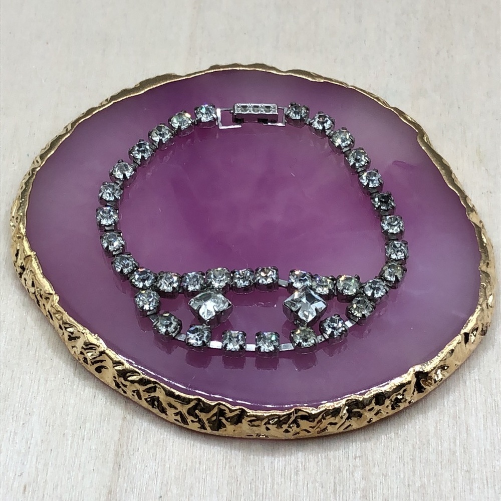 Vintage Joseph Wiesner Bracelet Rhinestone Sparkling Formal Bridal Evening